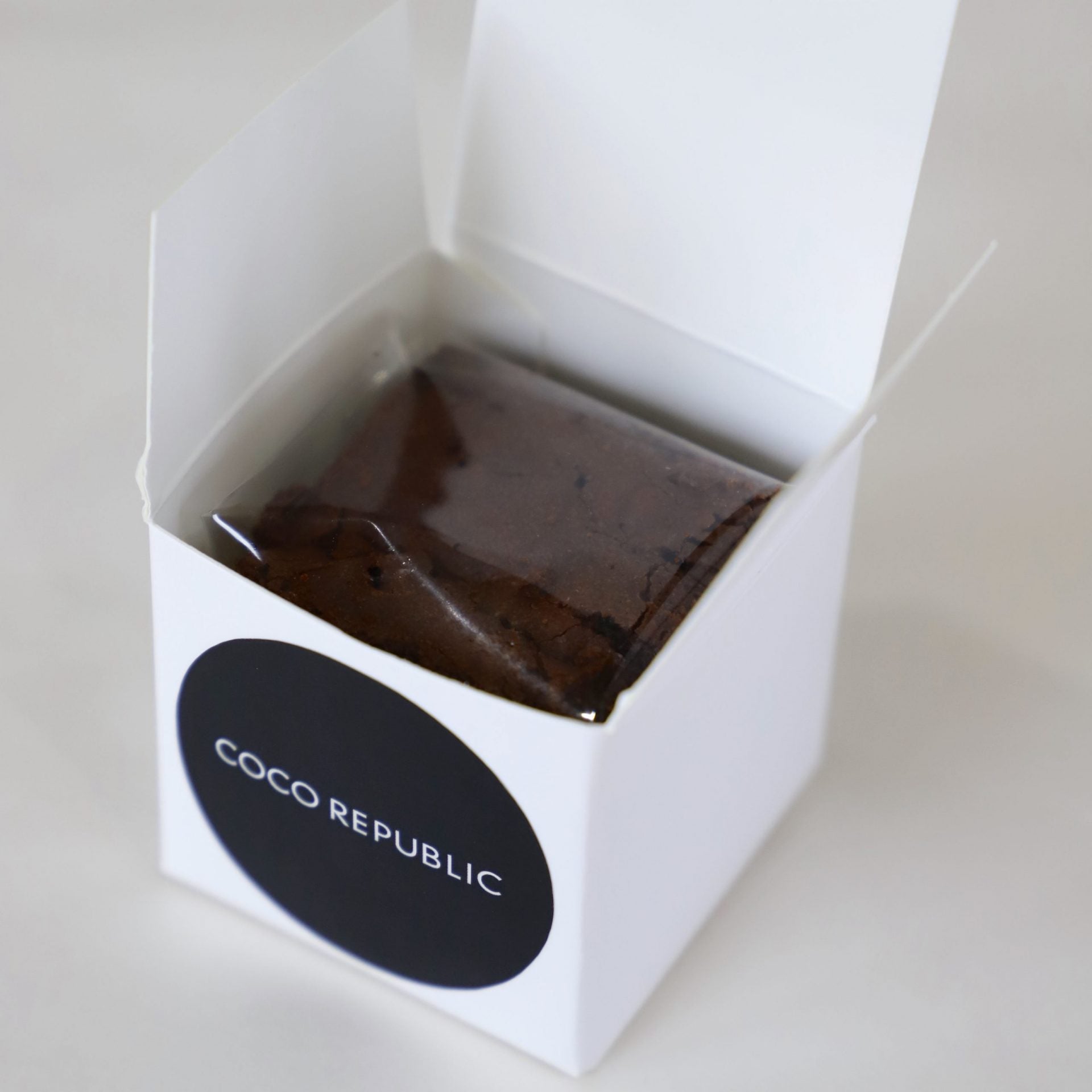 Inside brownie gift box